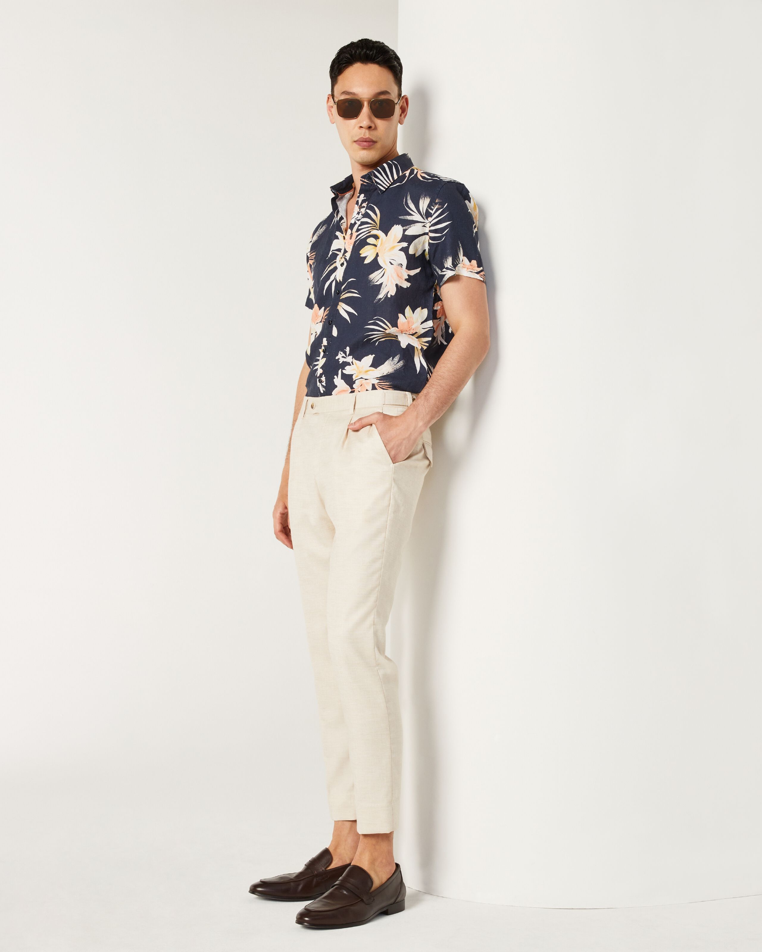 Short Sleeve Floral Shirt Navy Short Sleeve Floral Shirt